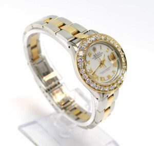 Ladies-Rolex-Datejust-MOP-Diamond-Dial-25ct-Bezel-18k-Gold-Steel-69173-w-Box-173962522602-3