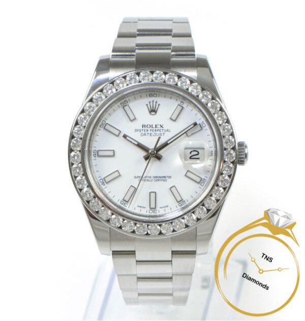 Rolex-Datejust-2-II-Custom-45-Carat-Diamond-Bezel-White-Stick-Dial-116300-41mm-132912925092