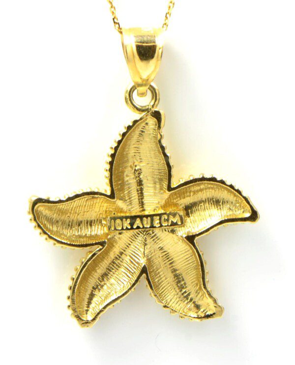 10k-Yellow-Gold-Beach-Starfish-Pendant-313-Grams-173505345123-3