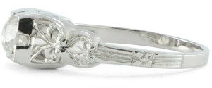 Antique-Round-Diamond-Engagement-Ring-18k-White-Gold-50ct-TW-II1-Size-7-172745558323-2