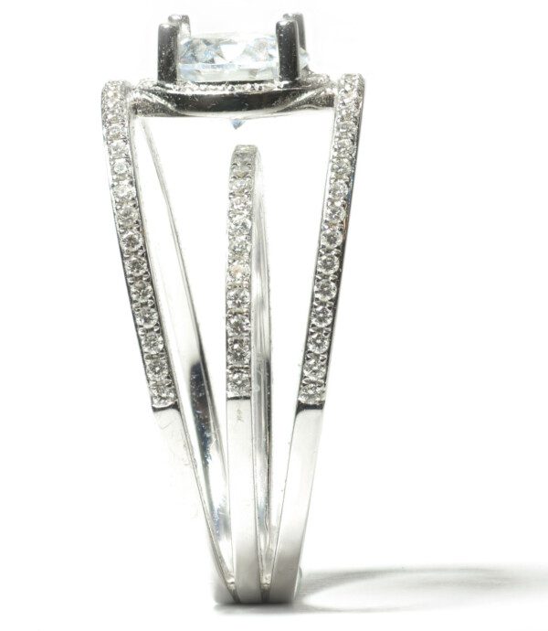 Triple-Band-Halo-Diamond-Engagement-Ring-Semi-Mount-18k-White-Gold-6-CT-SZ-65-111881608243-4