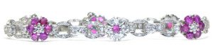 Antique-Diamond-Ruby-Flower-Bracelet-in-Platinum-625-ct-TW-VS-Clarity-FG-132994942245-3