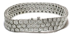 Flexible-Art-Deco-Honeycomb-Diamond-Bracelet-in-18k-White-Gold-775-ct-TDW-VS1-131707236975