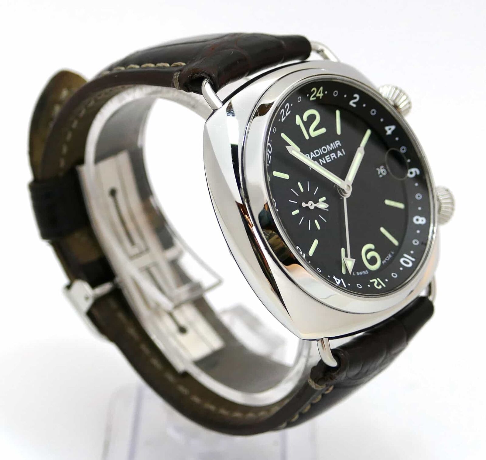 Panerai Radiomir GMT 42mm Steel PAM00184 PAM184 Box Papers +Extra Strap ...