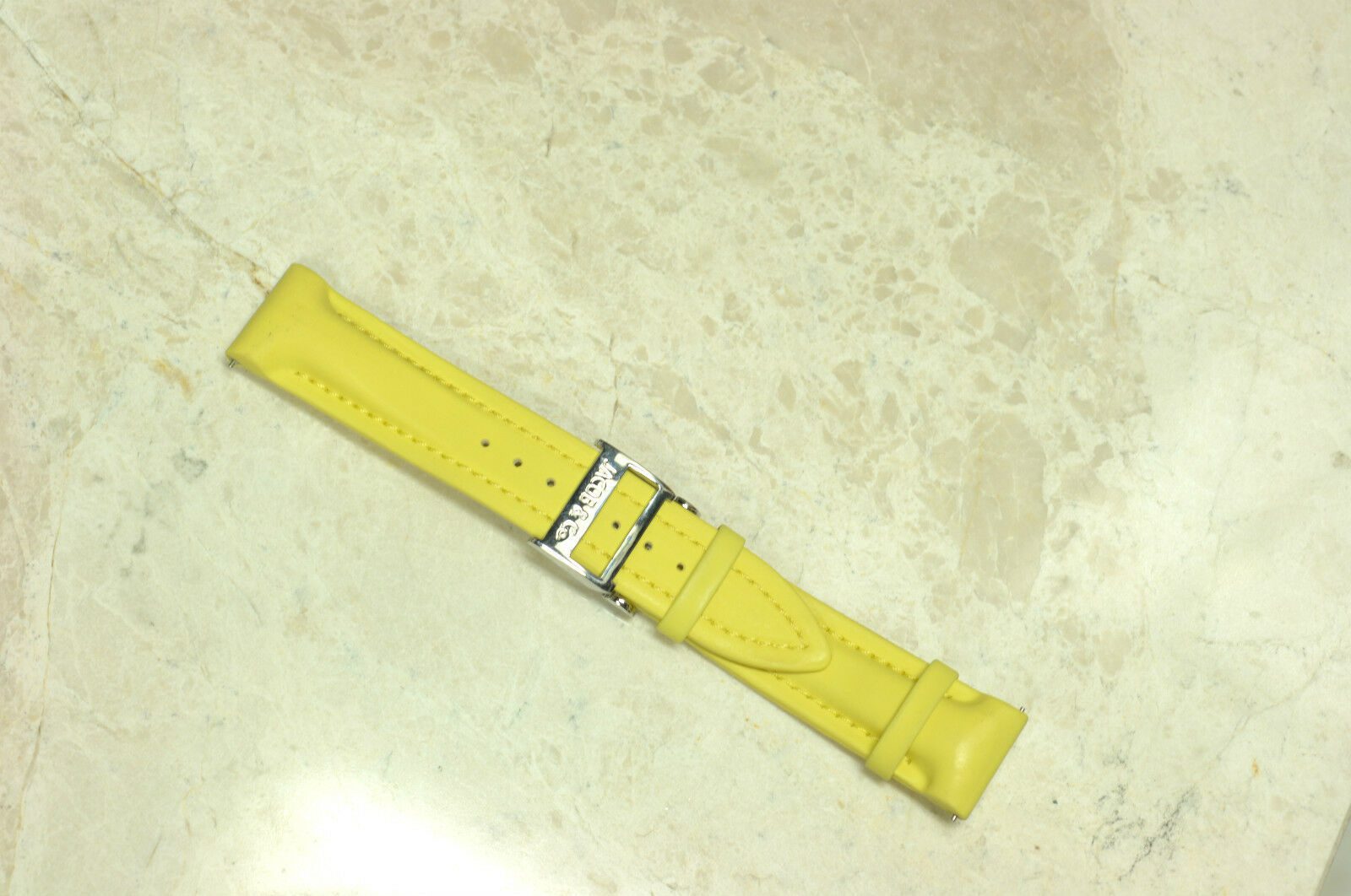 Jacob-Co-Yellow-22mm-Polyurethane-Watch-Band-121074201576