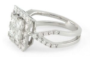 Princess-Cluster-Halo-Round-Diamond-Engagement-Ring-189CT-18k-White-Gold-SZ-6-112454232036-3