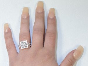 Princess-Cluster-Halo-Round-Diamond-Engagement-Ring-189CT-18k-White-Gold-SZ-6-112454232036-6