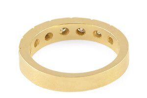 Round-Diamond-Wedding-Band-14k-Yellow-Gold-Bead-Set-32ct-TW-SI1G-Size-6-112454231546-3