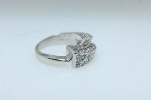 Arrow-Design-Diamond-wedding-Ring-14K-White-Gold-185ct-121019454709-2