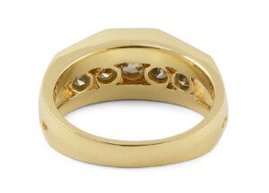Round-Diamond-Wedding-Band-14k-Yellow-Gold-Geometric-Channel-Setting-SZ6-172745558369-3
